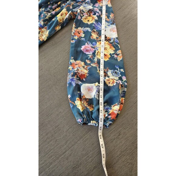 Show Me Your Mumu Womens Lined Long Sheer Sleeved Oversized Boho Green Tunic S - Picture 4 of 11